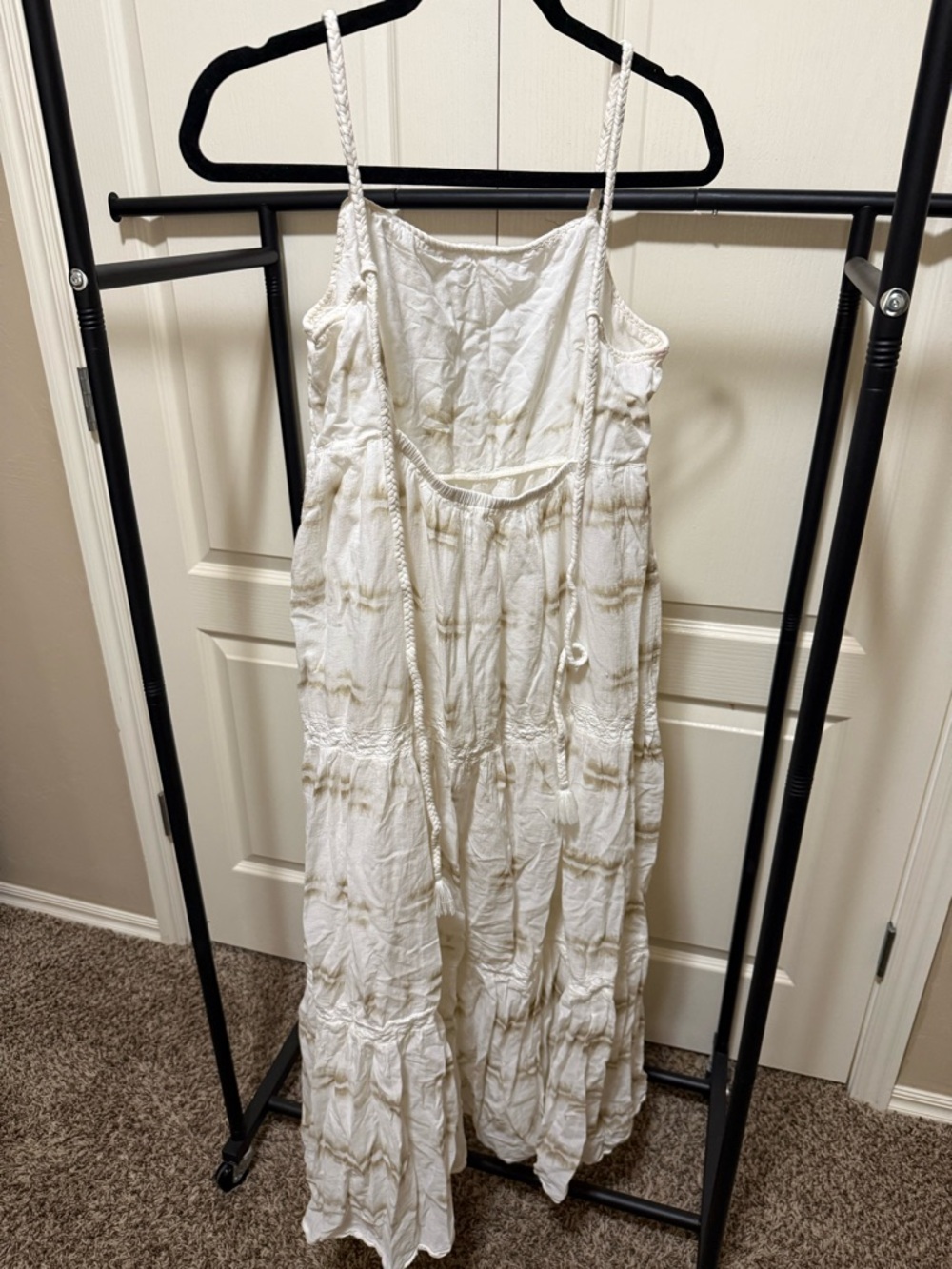 aerie White Spaghetti Strap Tiered Maxi Dress - Picture 2 of 3